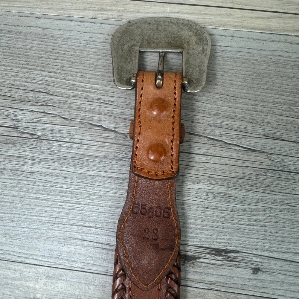Child’s Boho style beaded leather belt 28”.